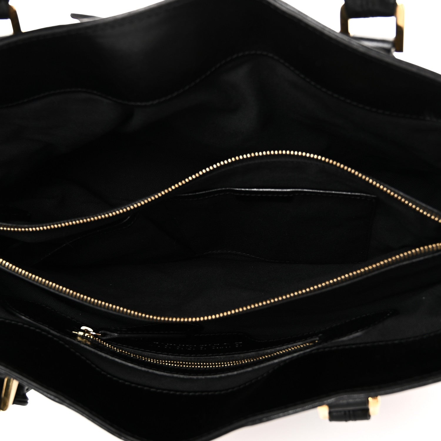 Burberry House Check Bridle Calfskin Medium Lynher Tote Black 5 of 10