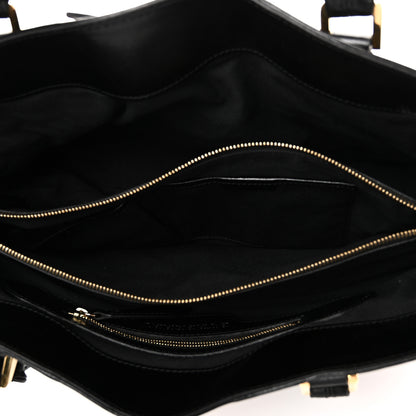 Burberry House Check Bridle Calfskin Medium Lynher Tote Black 5 of 10