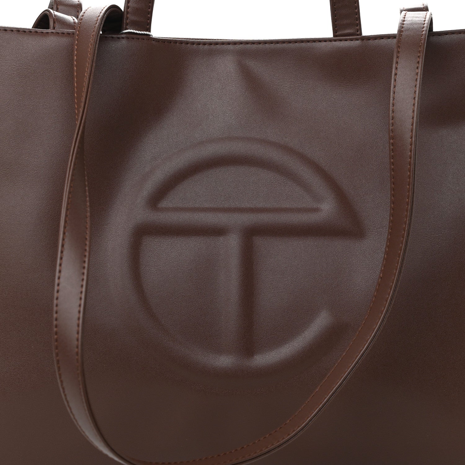 Telfar Vegan Leather Medium Shopping Bag Dark Brown 8 of 11