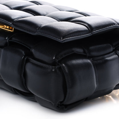 Bottega Veneta Lambskin Maxi Intreccio Padded Chain Cassette Crossbody Bag Black 9 of 10