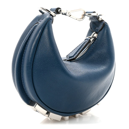 Fendi Vitello Grace Matte Nano Fendigraphy Hobo Charm Mirto 3 of 10