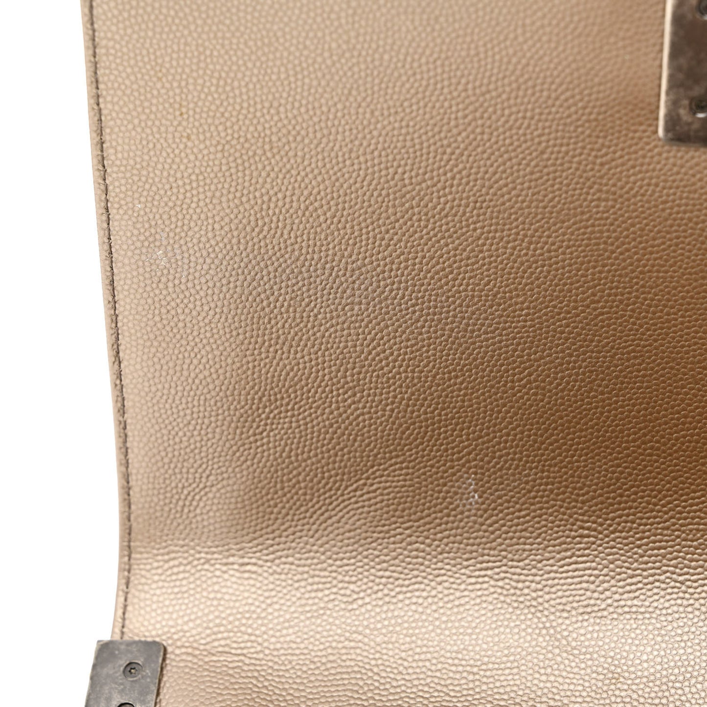 Metallic Caviar Quilted Medium Boy Flap Copper