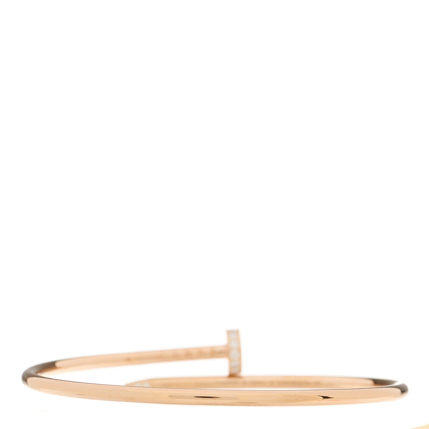 18K Pink Gold Diamond Small Juste Un Clou Bracelet 16