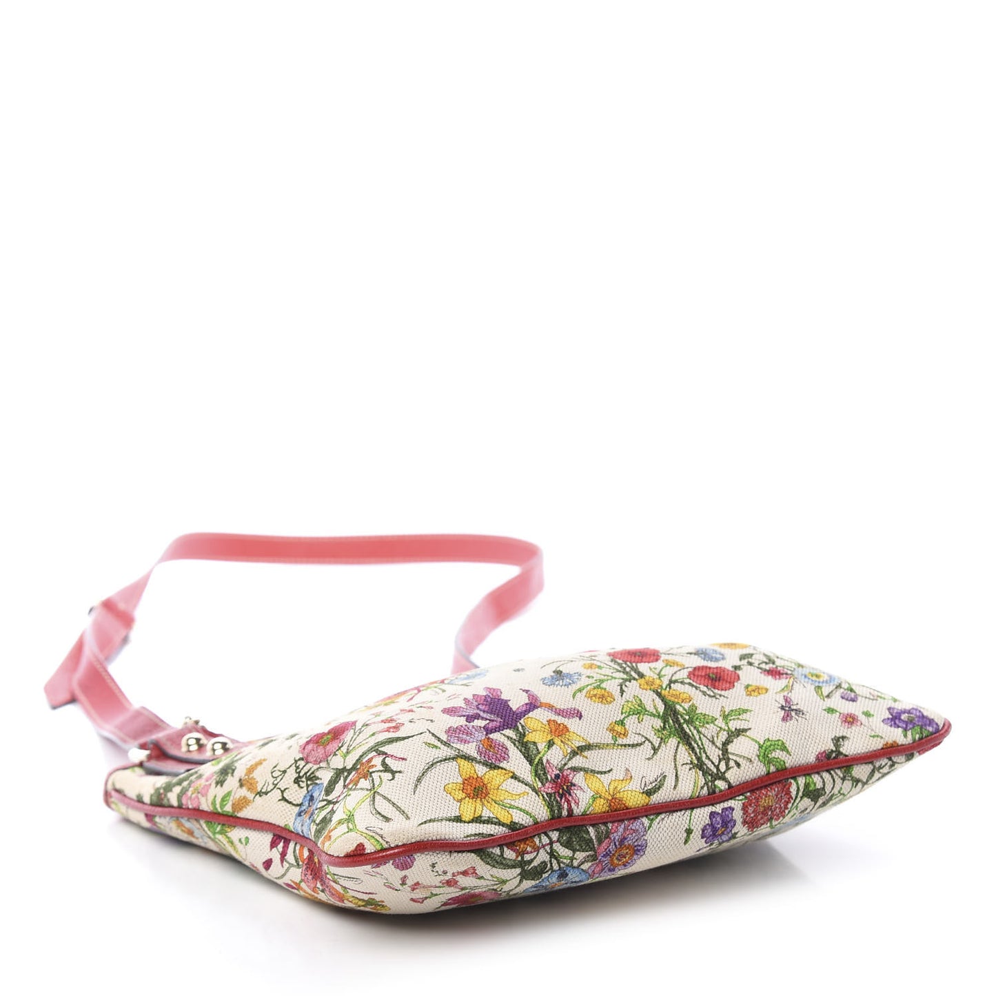 Canvas Flora Floral Crossbody Bag Red
