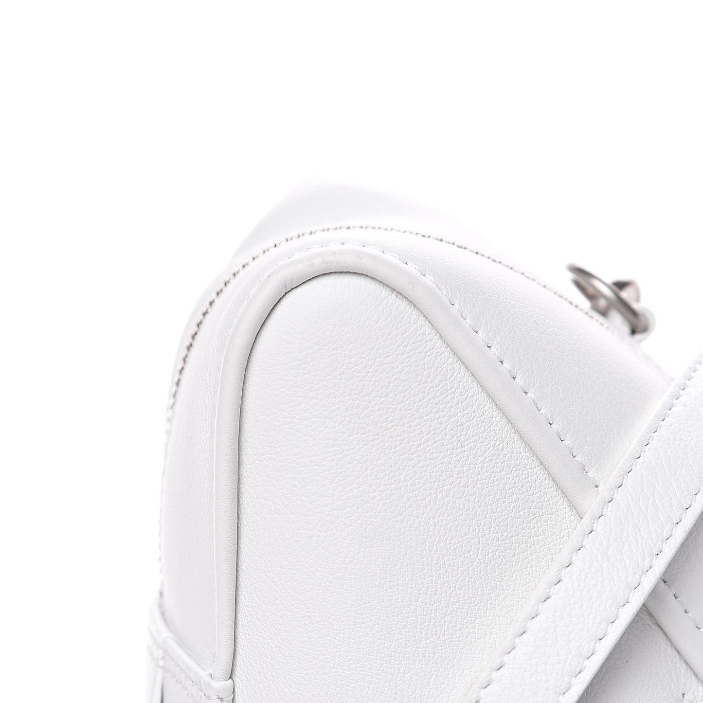 Calfskin S Triangle Duffle White