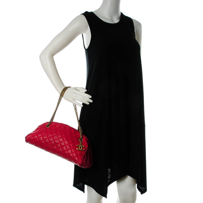 Chanel Lambskin Quilted Medium Just Mademoiselle Red 2 of 9
