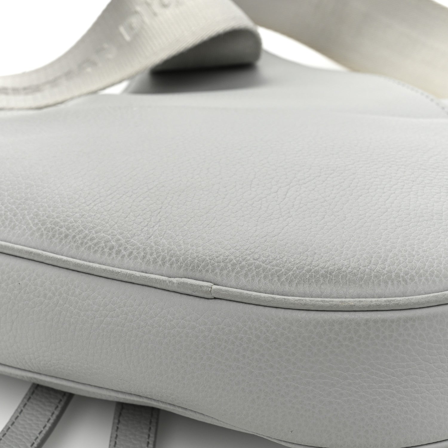 Christian Dior Grained Calfskin Kim Jones Saddle Bag Light Grey 13 of 13