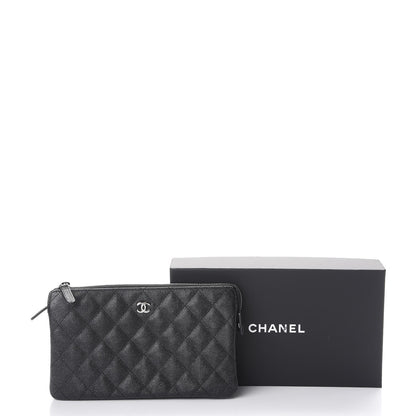 Chanel Iridescent Caviar Quilted Large Zipped Clutch Black 9 of 9