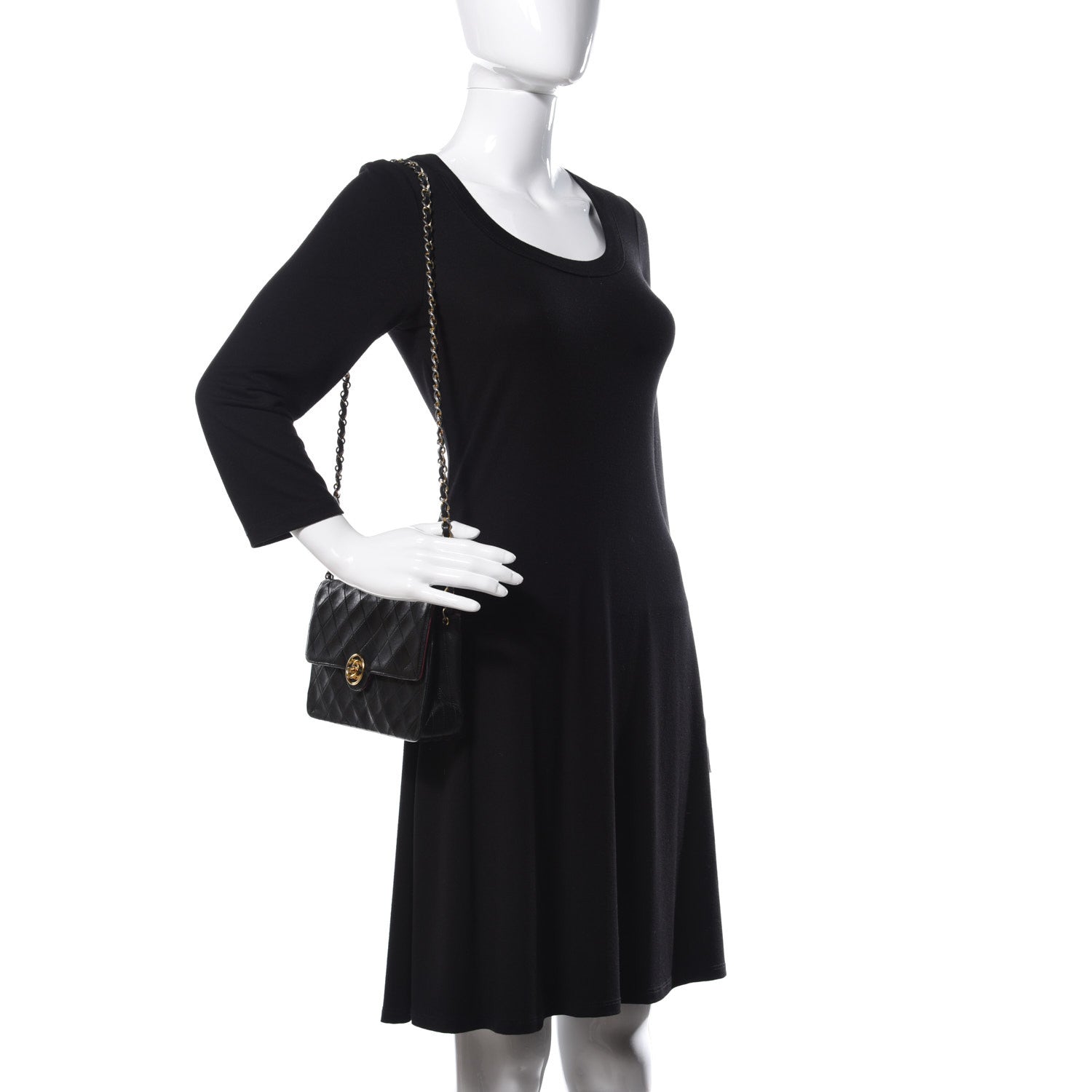 Chanel Lambskin Quilted Small Single Flap Black 2 of 40