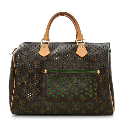 Louis Vuitton Monogram Perforated Speedy 30 Green 1 of 11