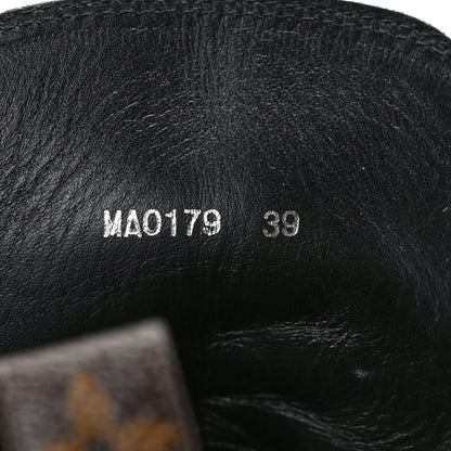 Louis Vuitton Suede Calfskin Monogram Laureate Platform Desert Boots 39 Black 8 of 9