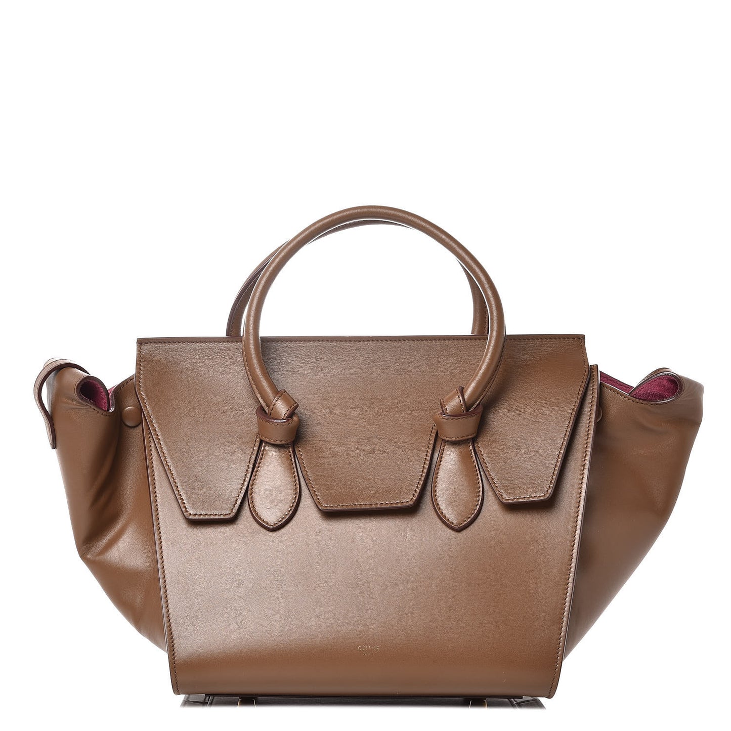 Palmelato Calfskin Mini Tie Knot Tote Camel