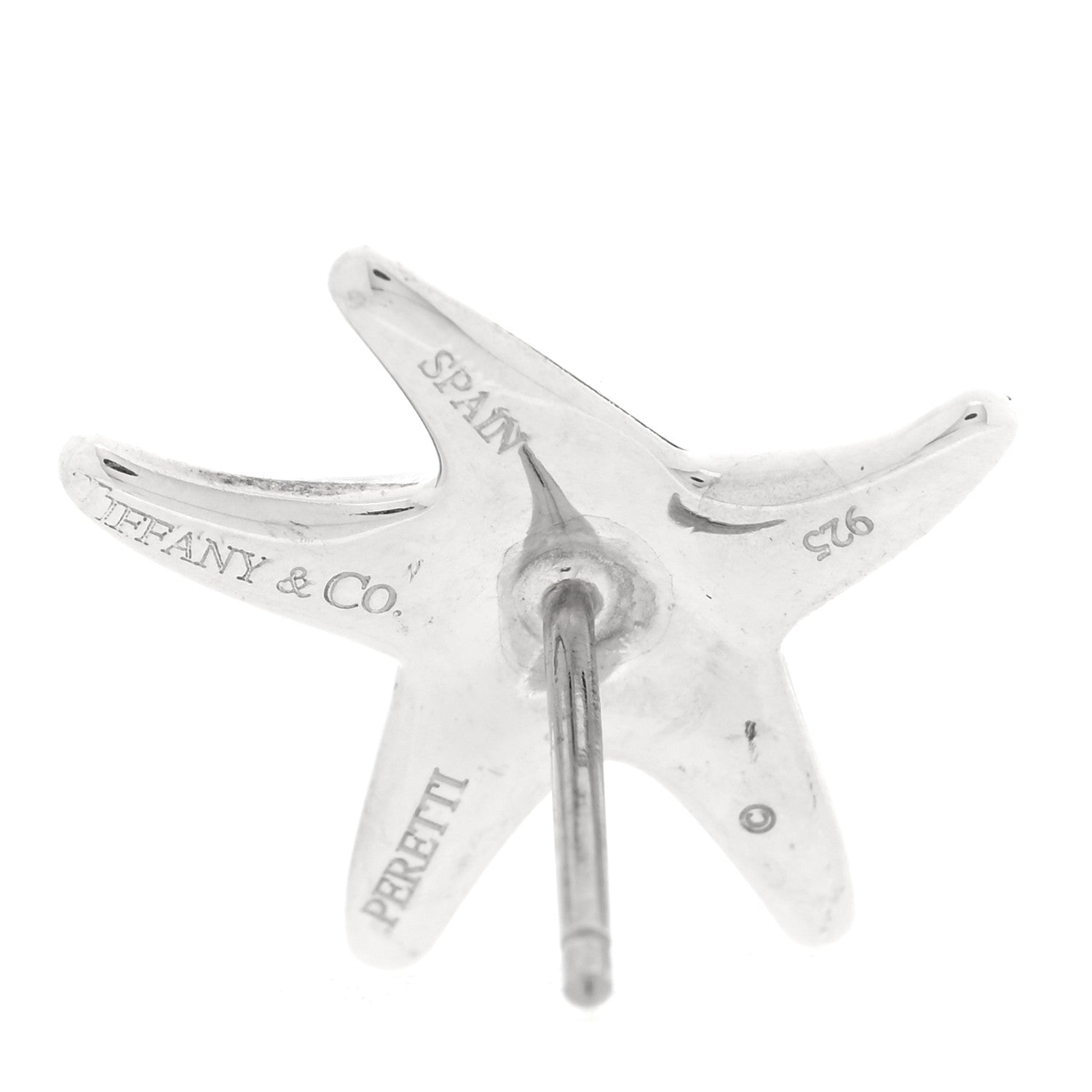Tiffany Sterling Silver 15mm Elsa Peretti Starfish Earrings 4 of 4