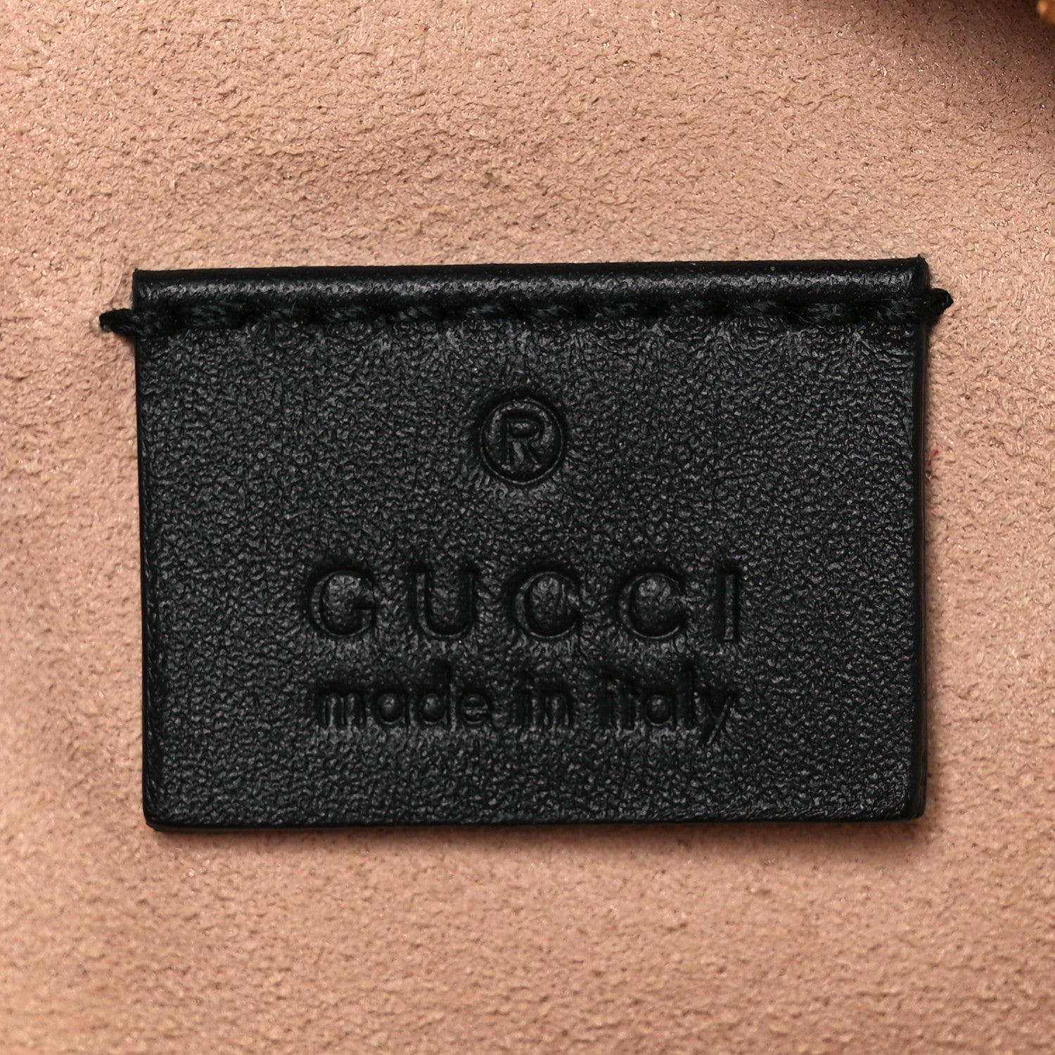 Gucci Suede Patent Web Mini Ophidia Round Shoulder Bag Hibiscus Red Black 6 of 10