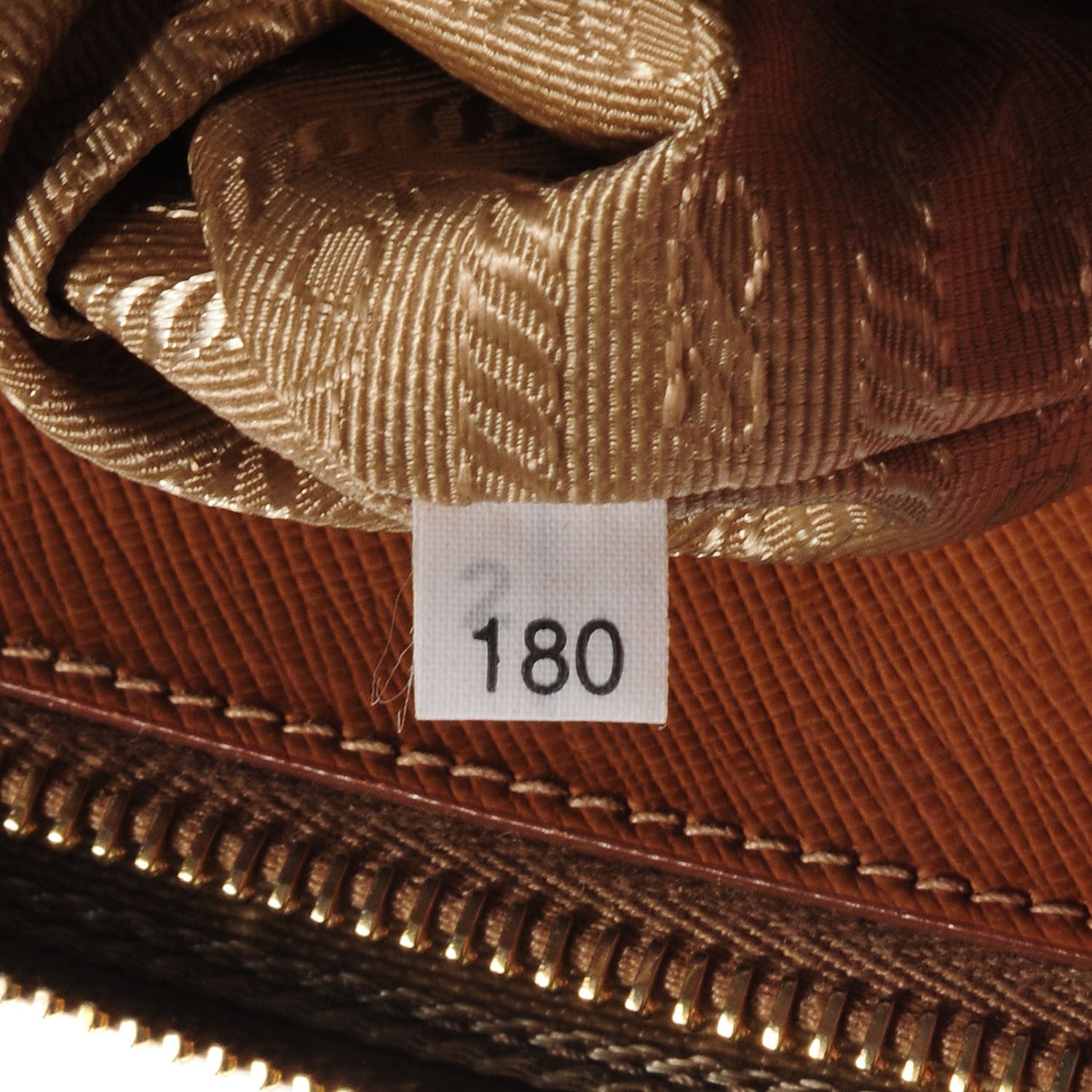 Prada Saffiano Lux Medium Double Zip Tote Caramel 9 of 10