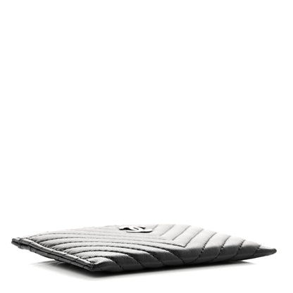 Chanel Lambskin Chevron Quilted Card Holder So Black 4 of 8
