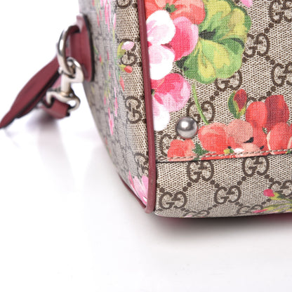 Gucci GG Supreme Monogram Blooms Medium Boston Beige Multicolor Dry Rose 11 of 15