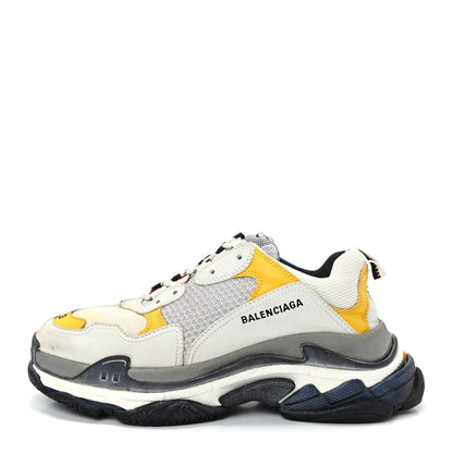 Balenciaga Fabric Mesh Half & Half Colorways Mens Triple S Sneakers 43 Grey Blue Rouge Jaune Black 1 of 10