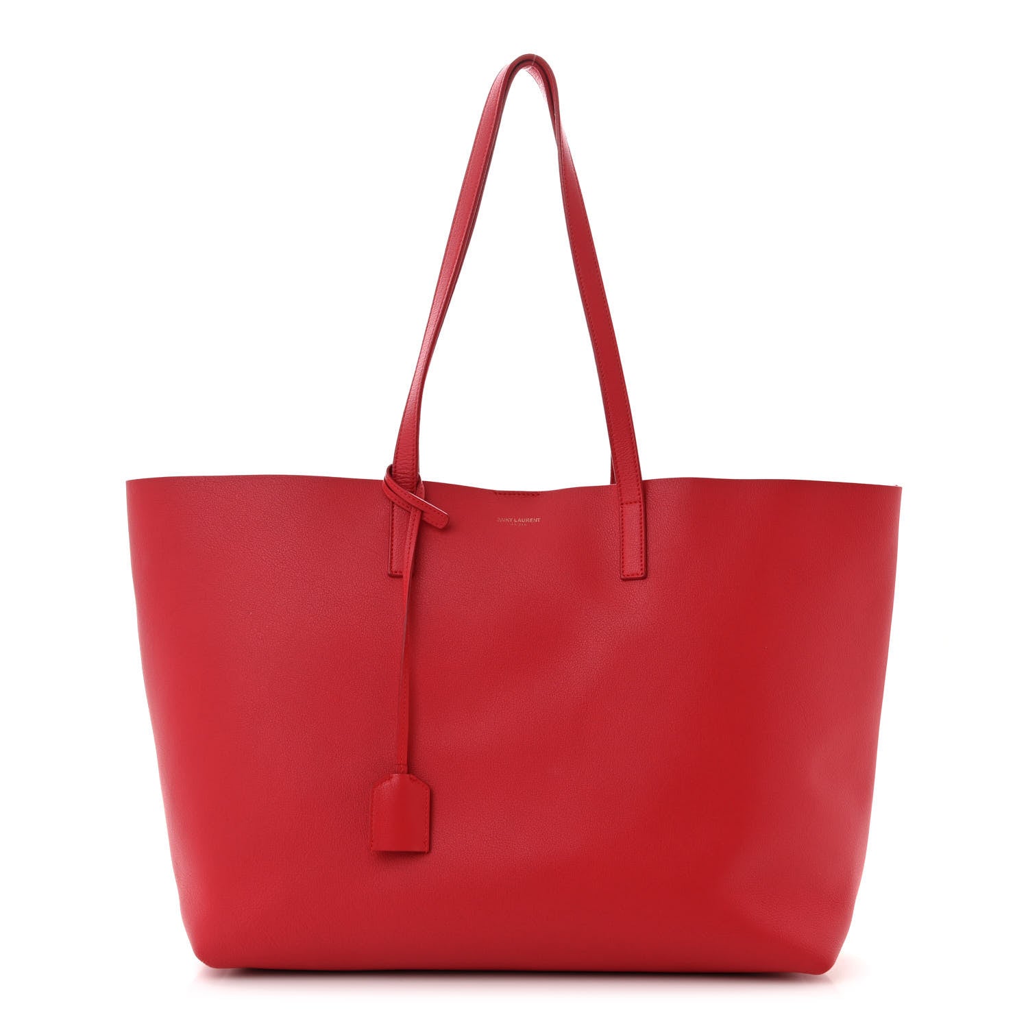 Saint Laurent Calfskin Large Shopping Tote Rouge Eros 1 of 13