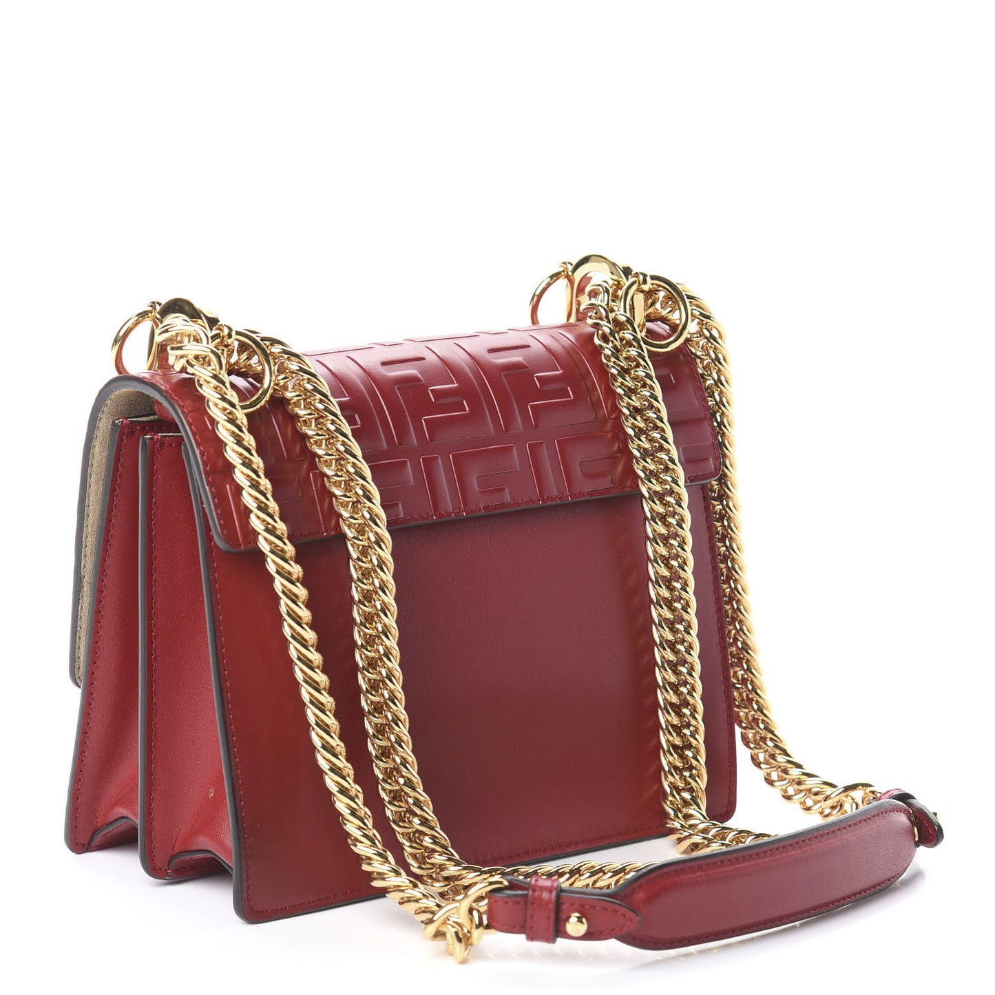 Vitello Liberty FF 1974 Embossed Small Kan I Shoulder Bag Fragola