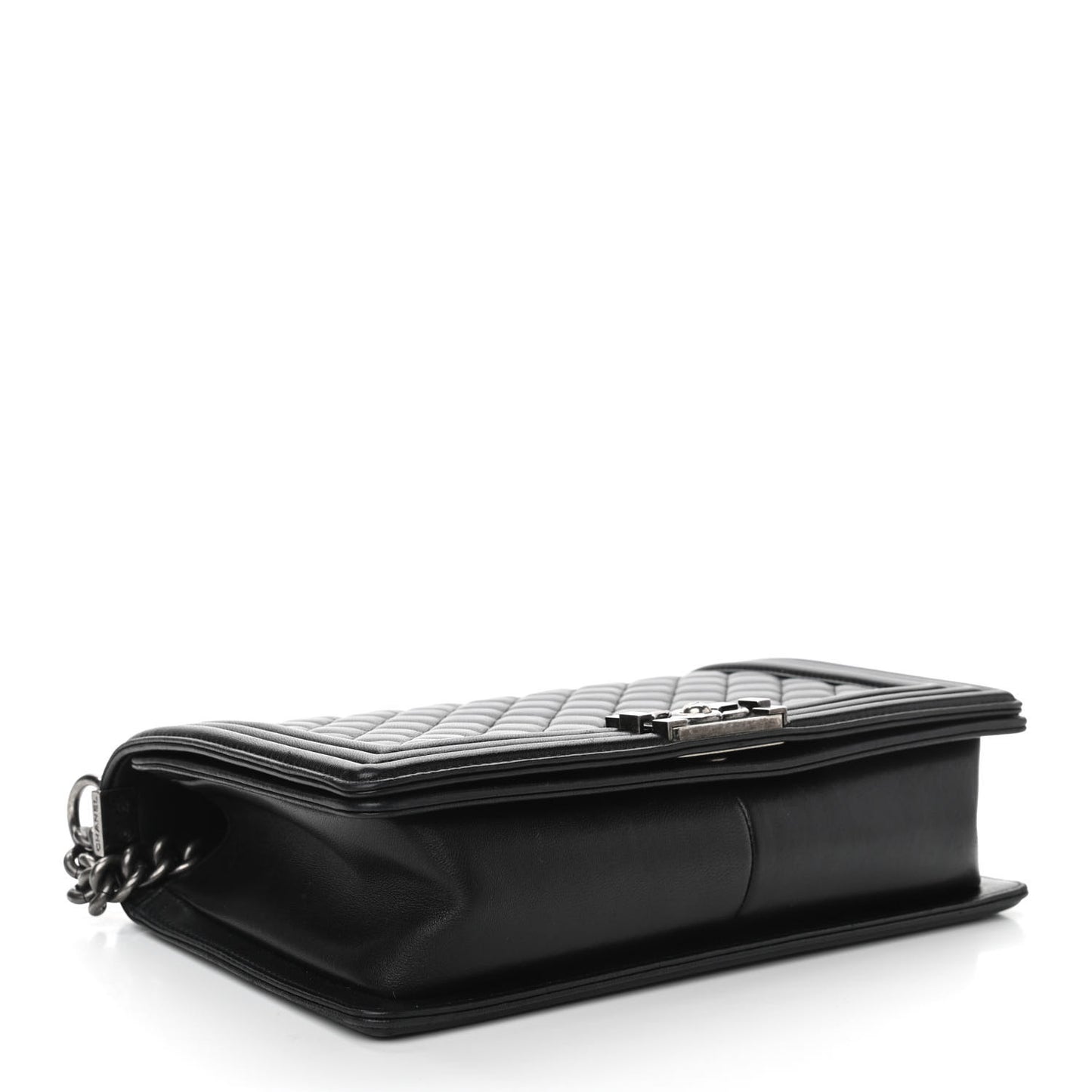 Lambskin Quilted New Medium Boy Flap Black