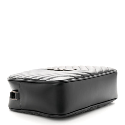 Saint Laurent Calfskin Matelasse Monogram Lou Camera Bag Black 4 of 12