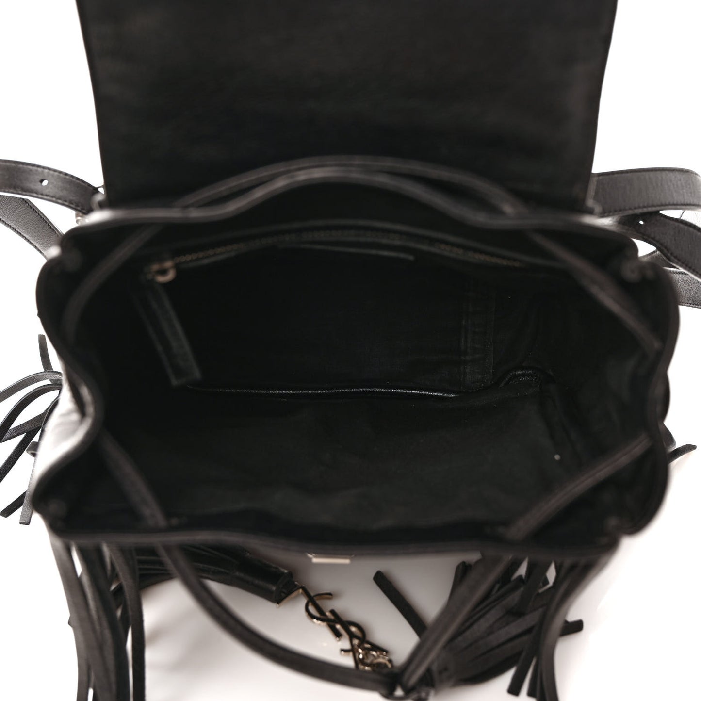 Calfskin Fringe Festival Backpack Black