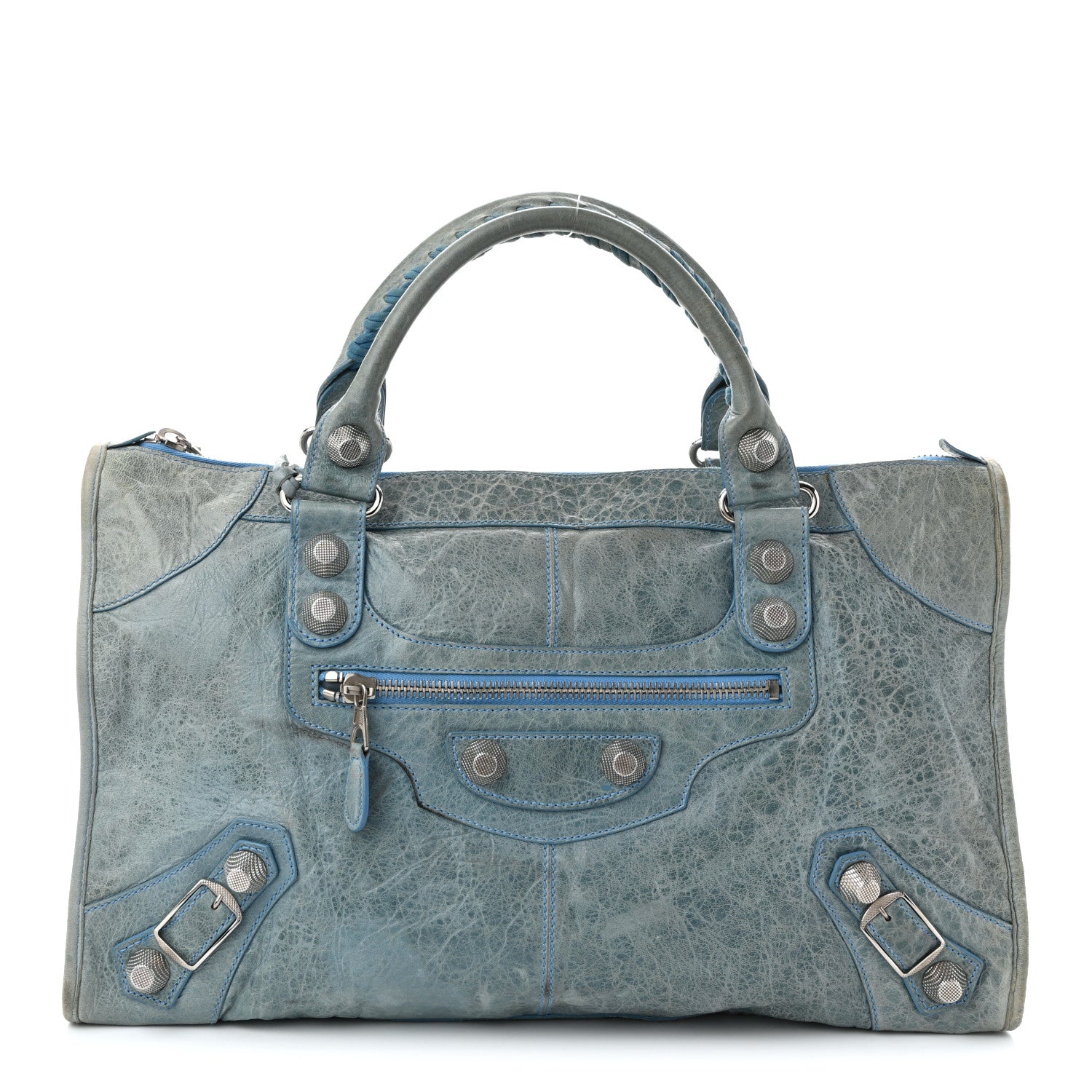 Balenciaga Agneau Giant 21 Silver Hardware Work Bleu Layette 1 of 11