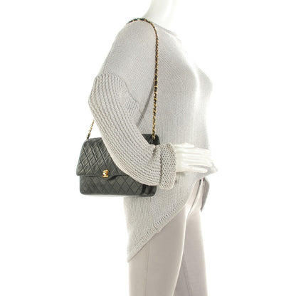 Chanel Lambskin Quilted Medium Single Flap Black 2 of 9