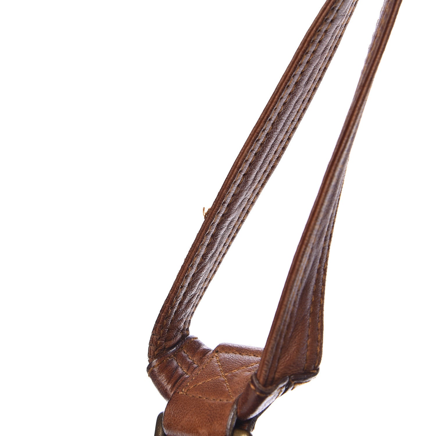 Christian Dior Lambskin Cannage Drawstring Bag Brown 10 of 16