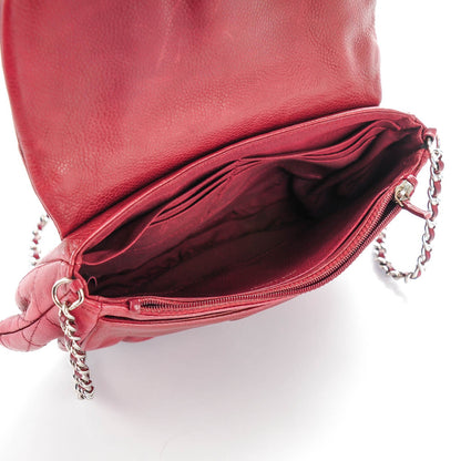 Chanel Caviar Half Moon Wallet On Chain WOC Dark Red 8 of 9