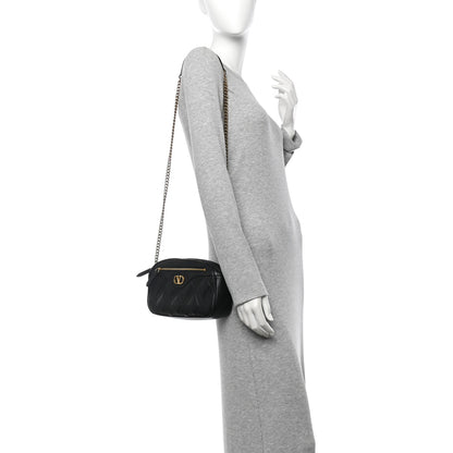 Valentino Garavani Nappa Medium Quiltie 67 Shoulder Bag Black 2 of 9