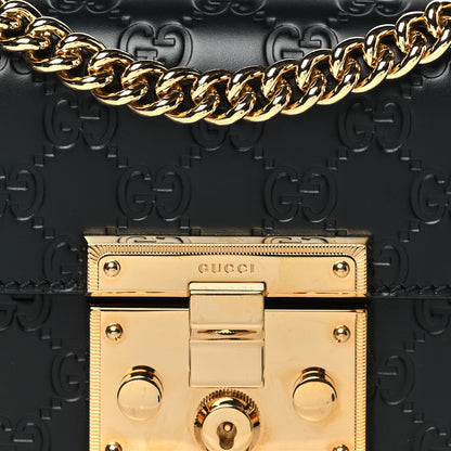 Gucci Guccissima Small Padlock Shoulder Bag Black 8 of 10