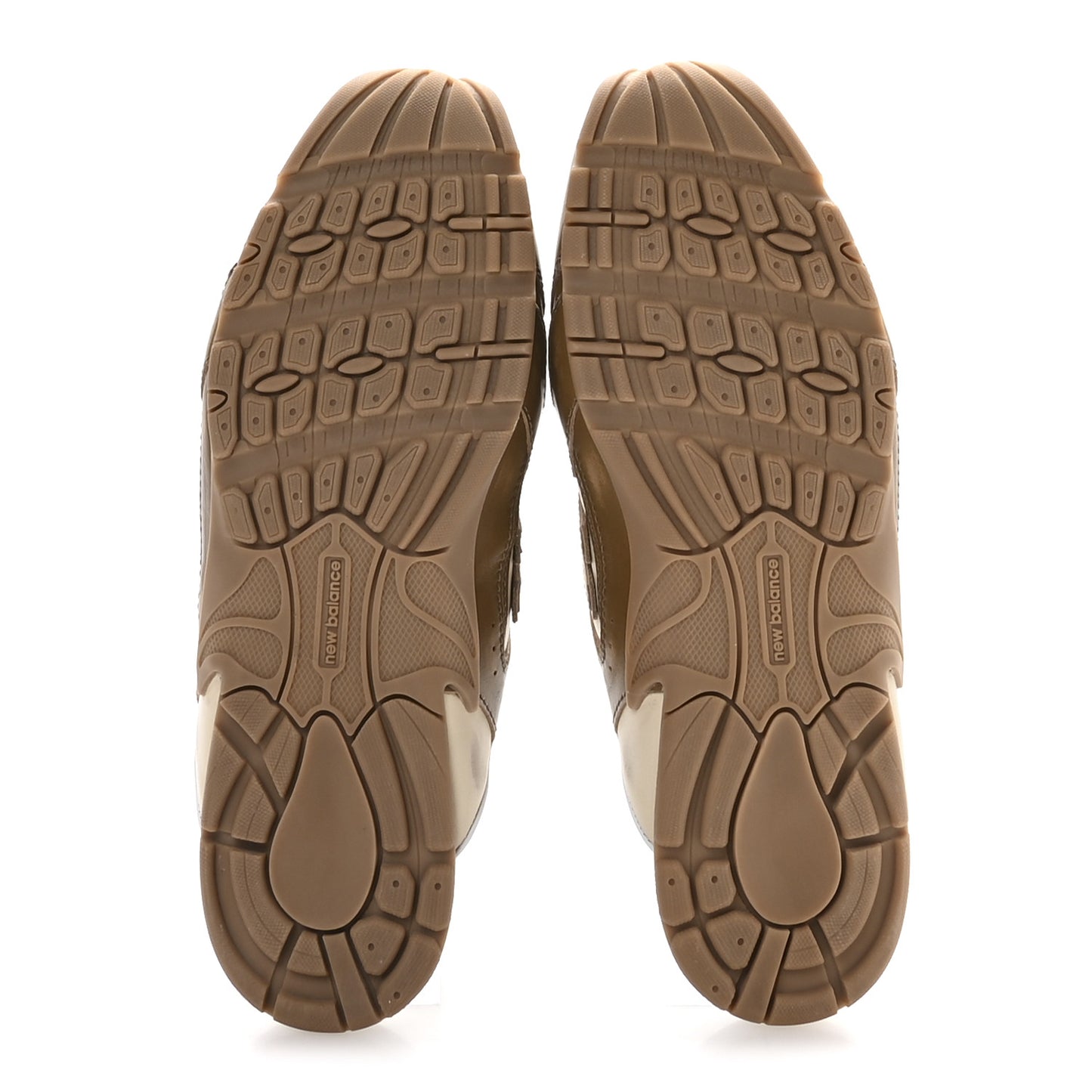 X NEW BALANCE Bleached Calfskin 530 SL Slip-On Sneakers 38.5 Cinnamon Travertine Gray