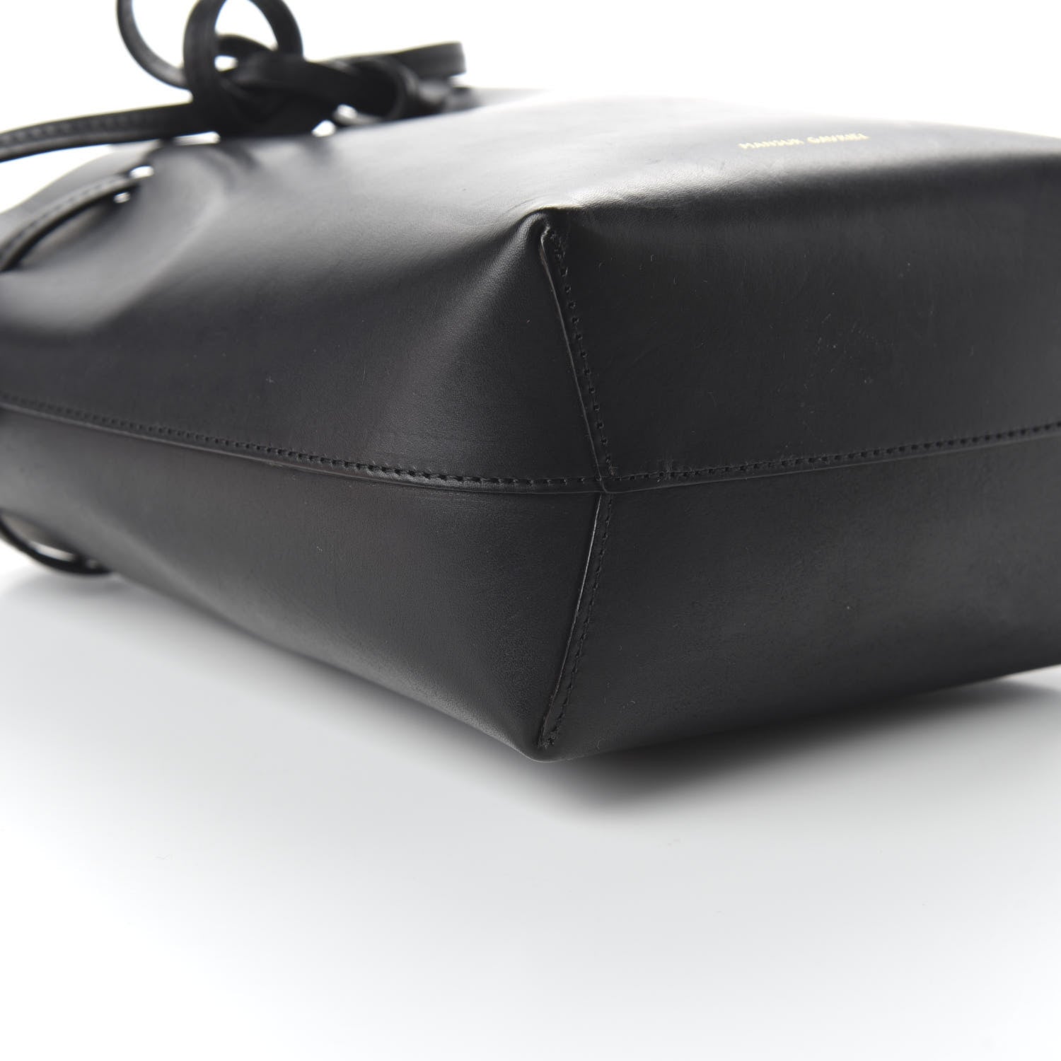 Mansur Gavriel Vegetable Tanned Calfskin Mini Mini Bucket Bag Black Flamma 6 of 10