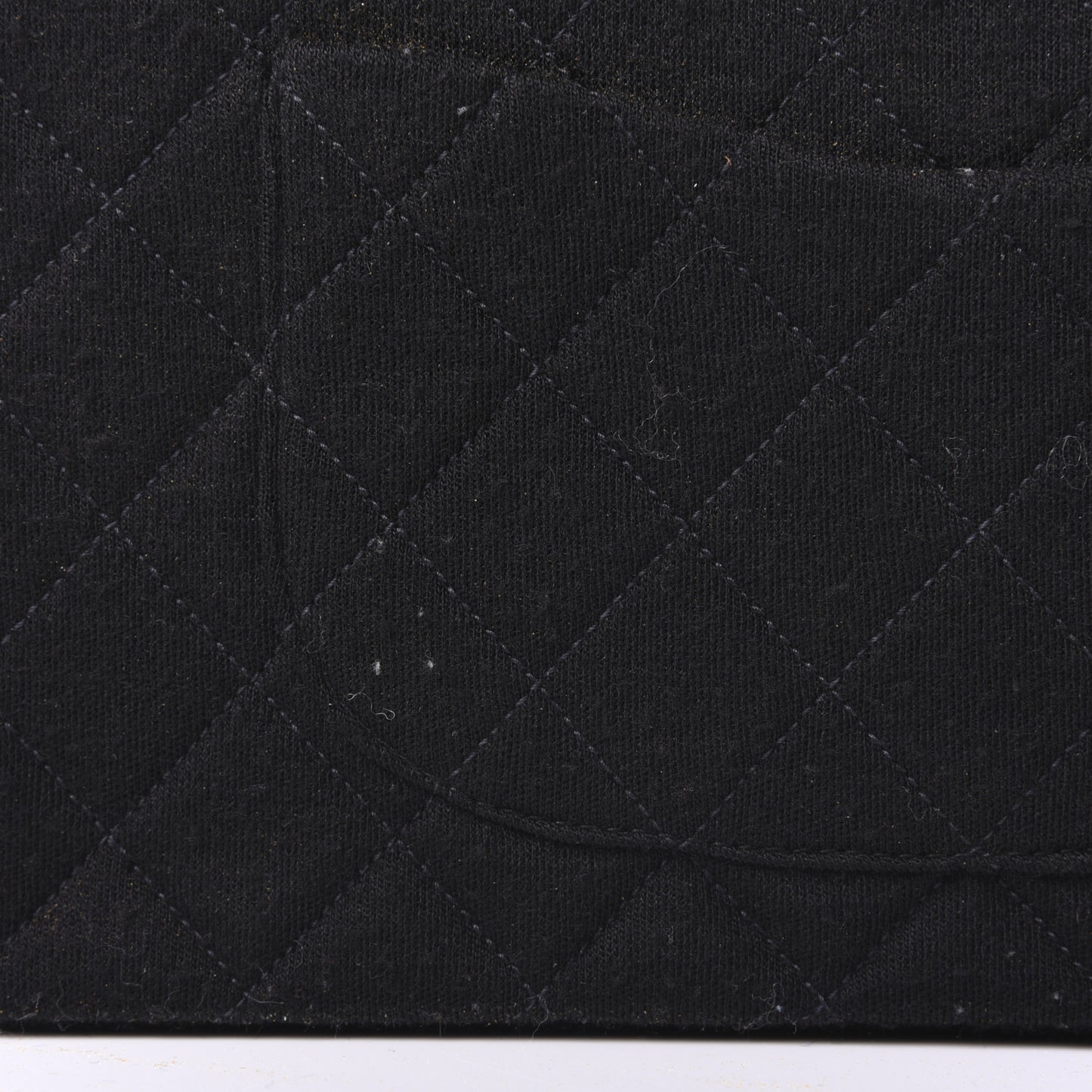 Jersey Quilted Medium Double Flap Black
