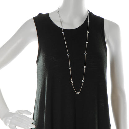 Tiffany Sterling Silver Pearl 7mm Long Necklace 2 of 6