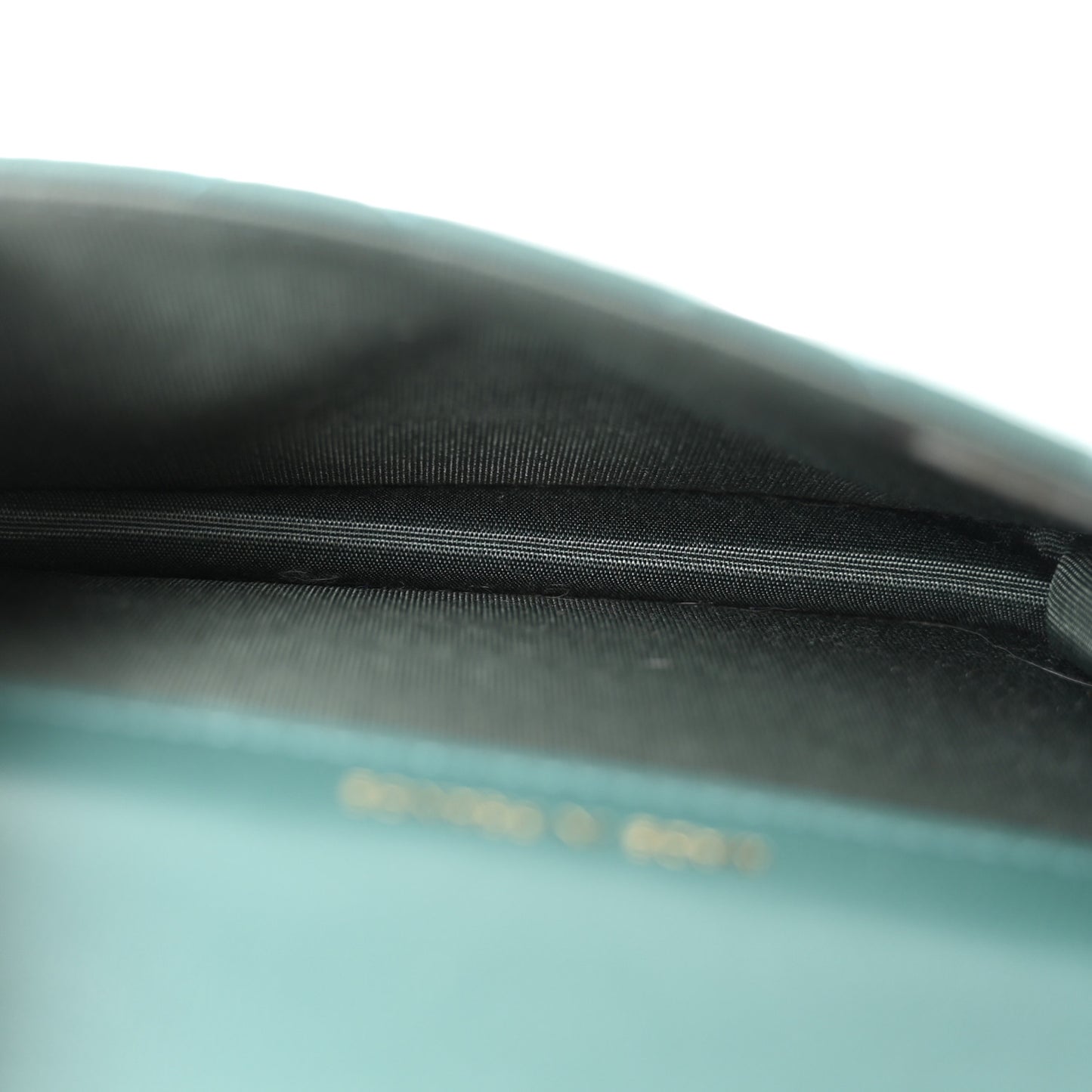 Lambskin Quilted Top Handle Flap Coin Purse With Chain Green