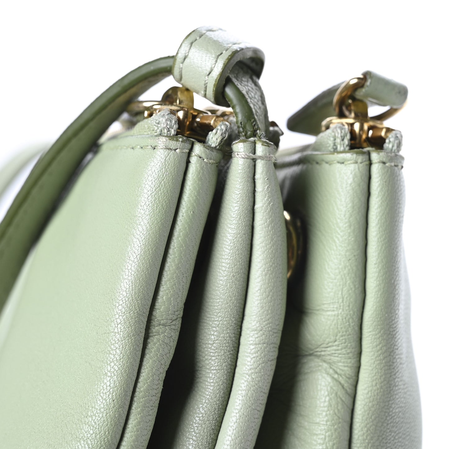 Lambskin Small Trio Crossbody Bag Pistachio