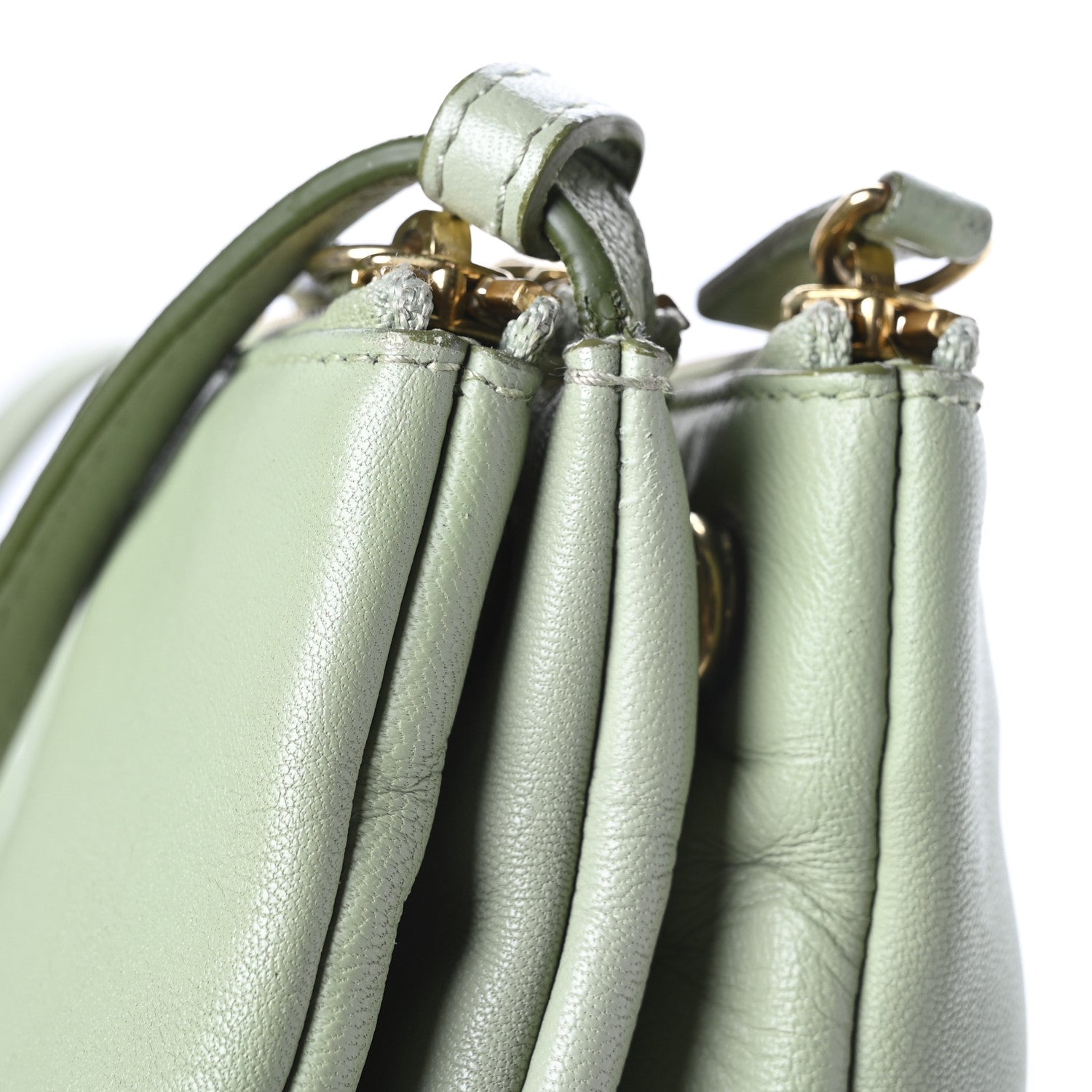 Celine Lambskin Small Trio Crossbody Bag Pistachio 10 of 10
