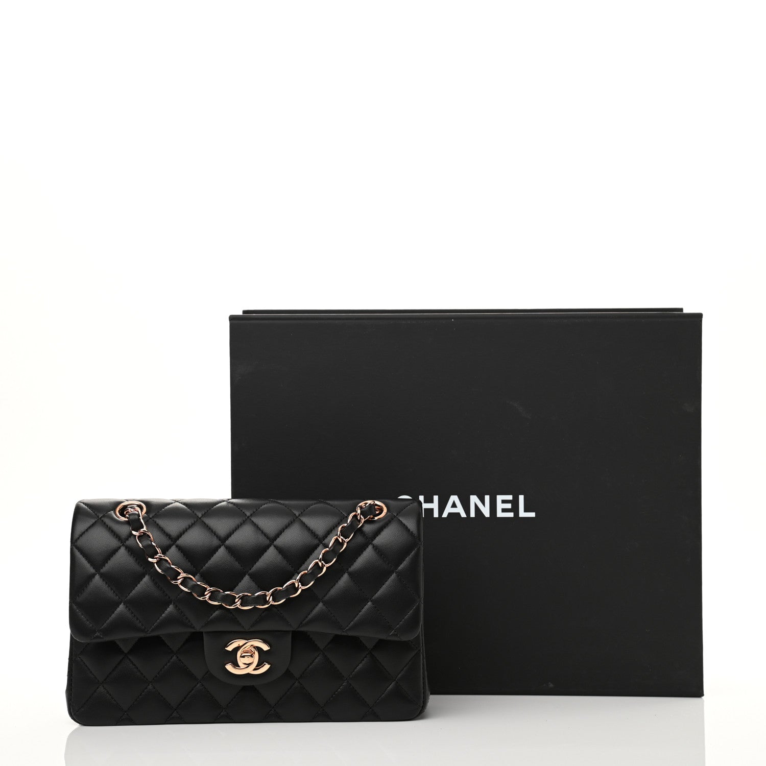 Chanel Lambskin Quilted Small Double Flap Black 14 of 14