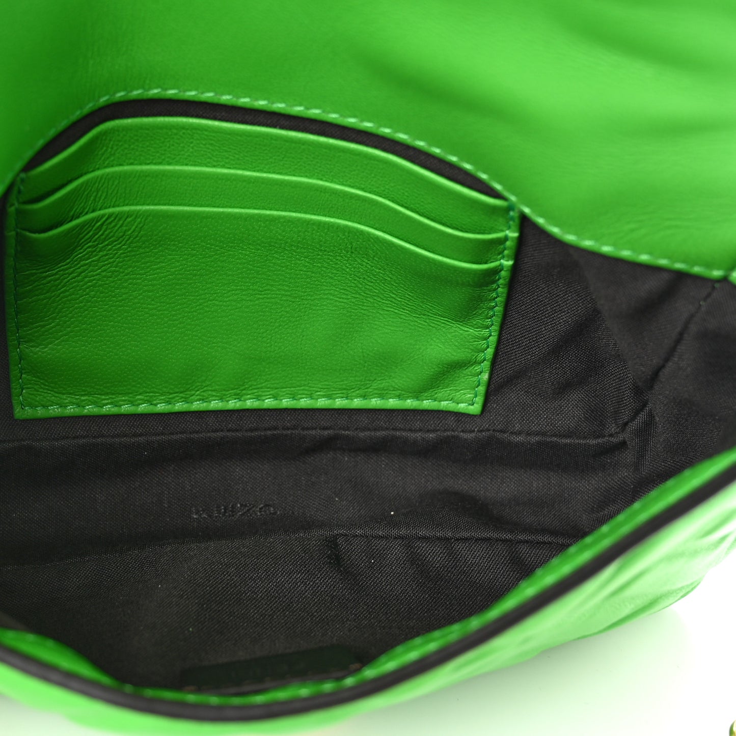 Nappa FF 1974 Embossed Mini Baguette Tomatillo