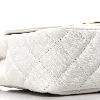 Chanel Caviar Quilted Wavy CC Hobo White 9 of 11