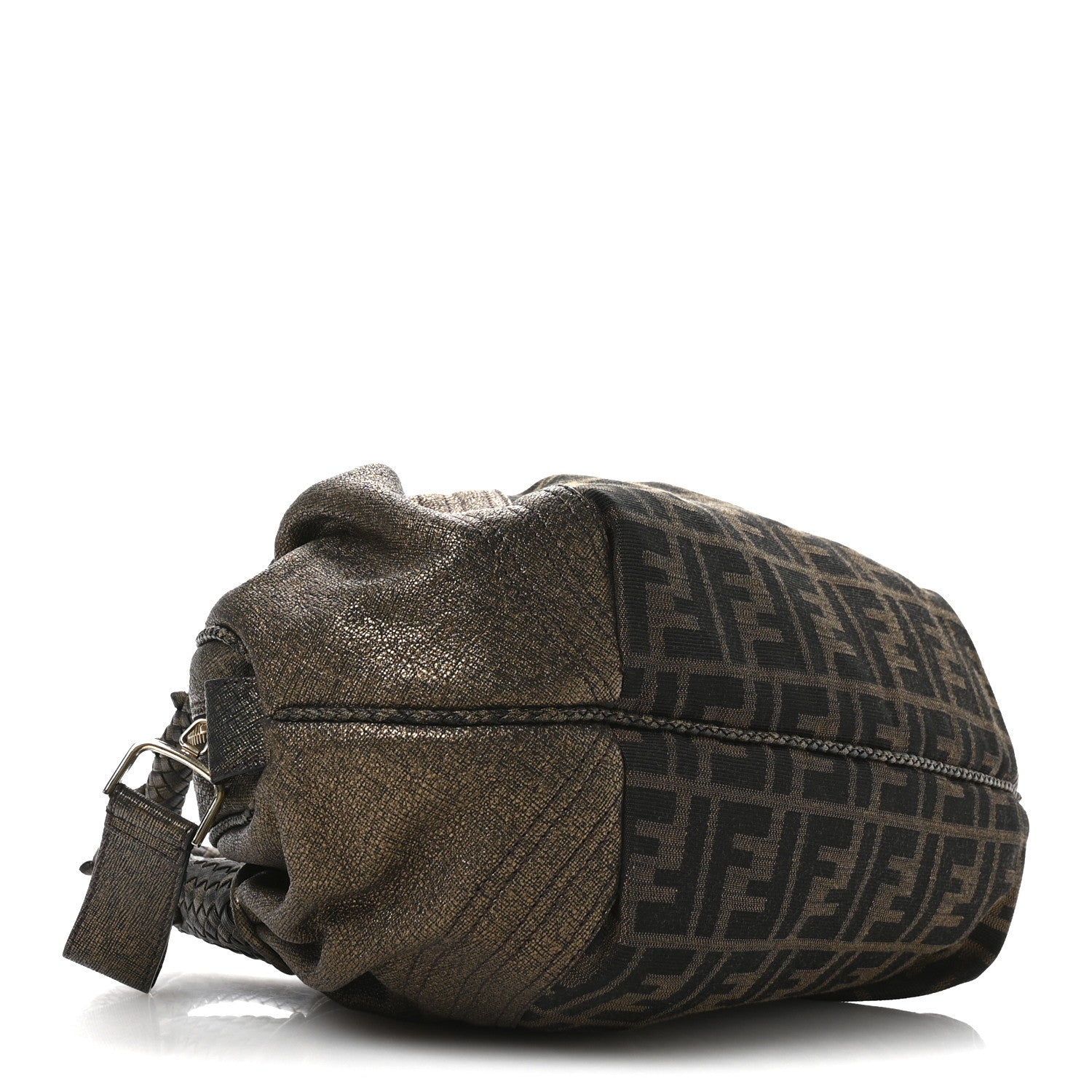 Fendi Zucca Goatskin Spy Bowler Tobacco Bronzo 4 of 10