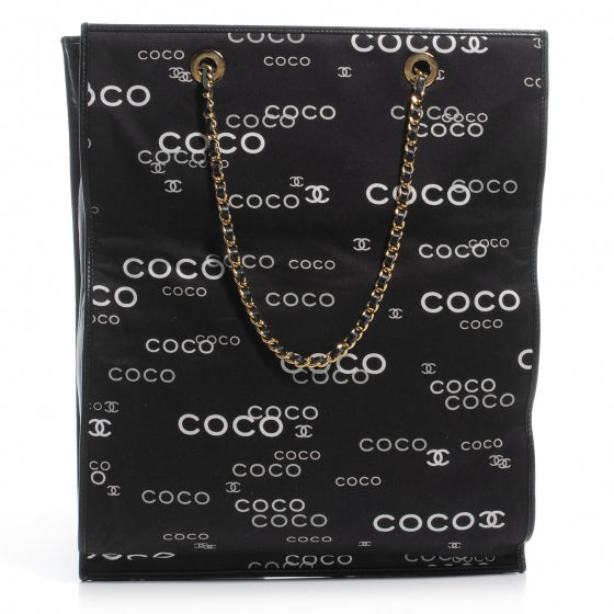 Chanel Canvas Coco Shopping Tote Black 1 of 7