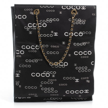 Chanel Canvas Coco Shopping Tote Black 1 of 7