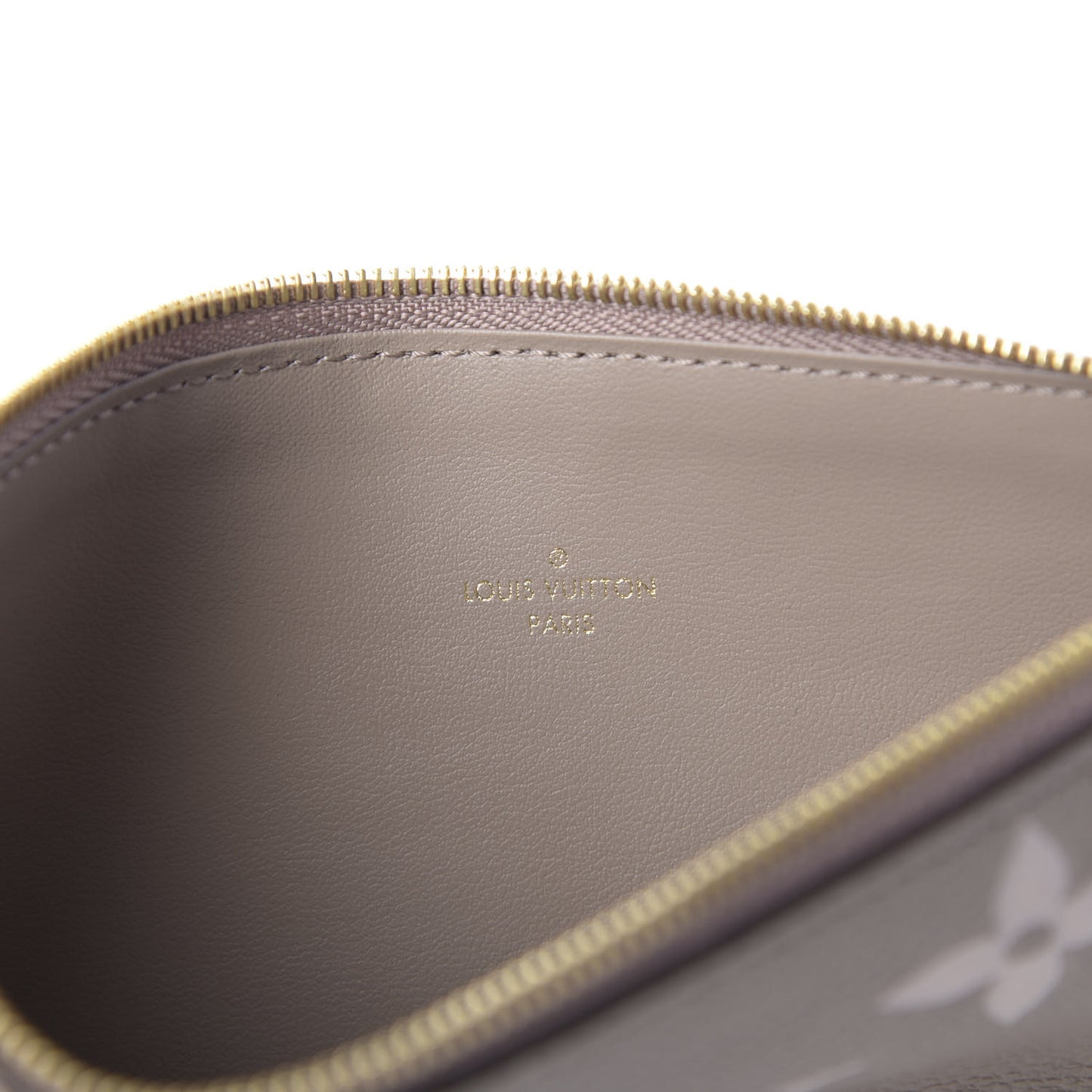 Empreinte Monogram Giant Pochette Felicie Zippered Insert Tourterelle Creme