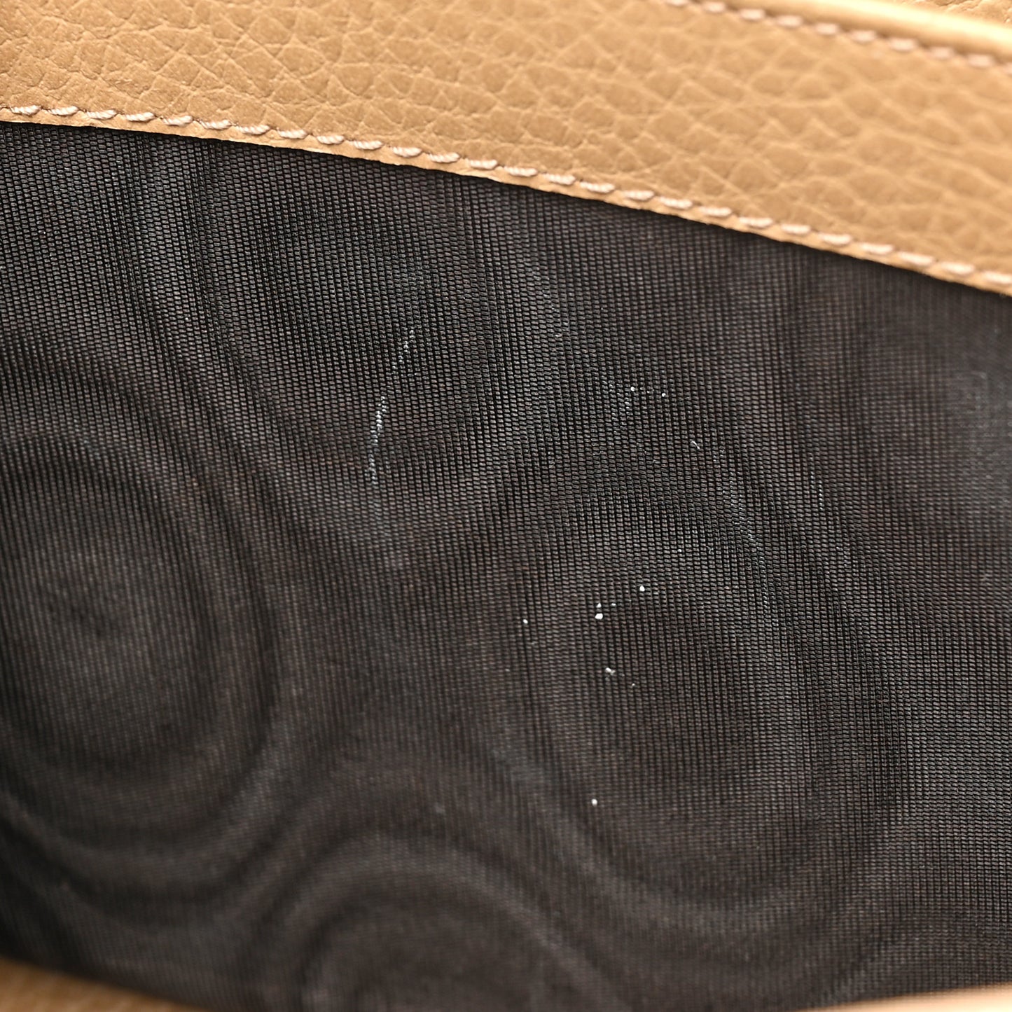 Dollar Calfskin Crystal Mini Dionysus Chain Wallet Natural Tan Black Diamond
