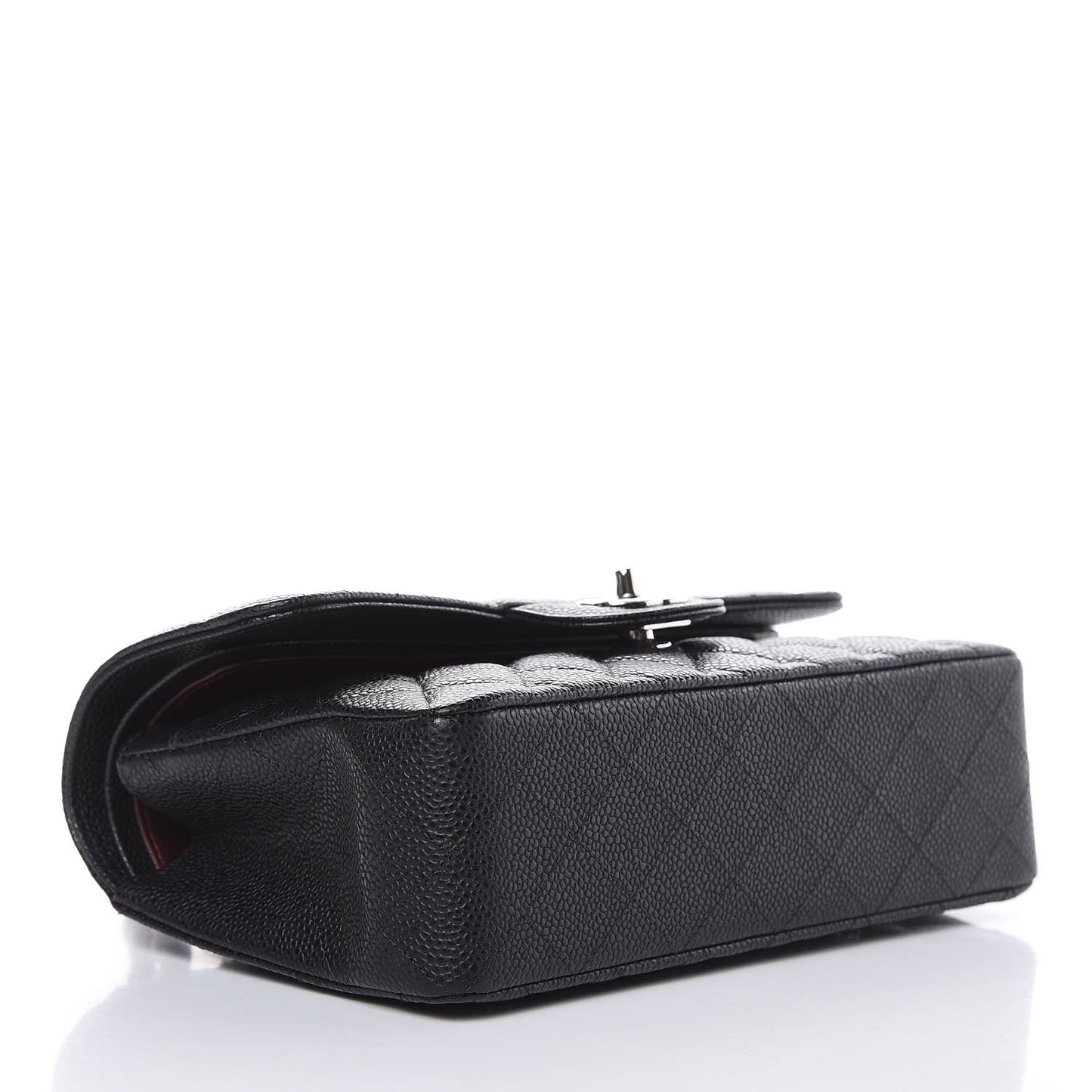 Caviar Quilted Small Double Flap Black
