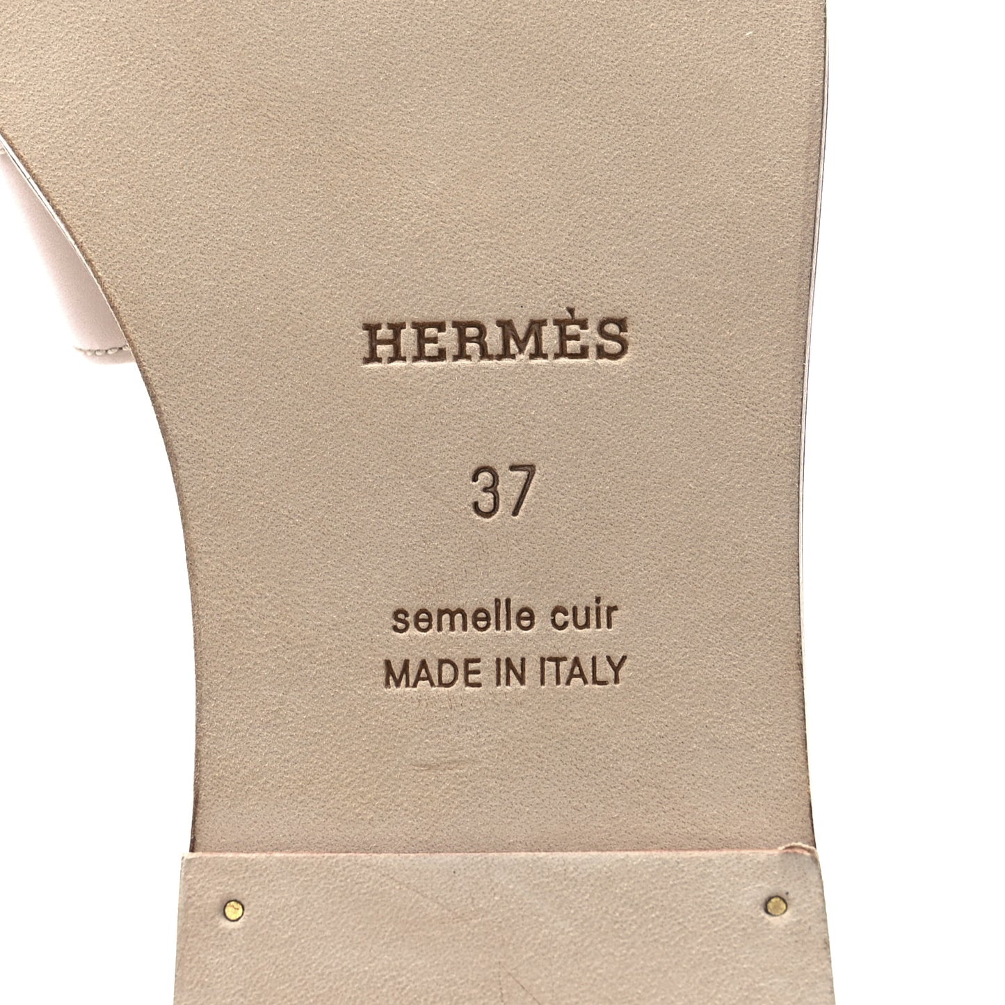 Box Calfskin Oran Sandals 37 Bois De Santal